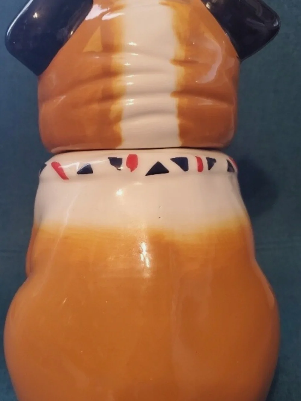 Vintage Ceramic English Bulldog Cookie Jar Mid-Century Novelty Kitchen Decor